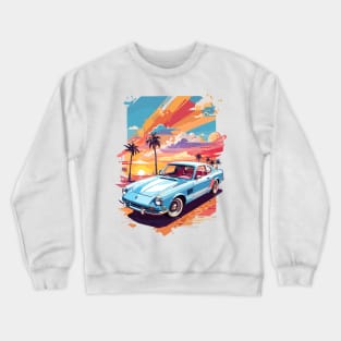 Beach Side Car T-shirt Design Crewneck Sweatshirt